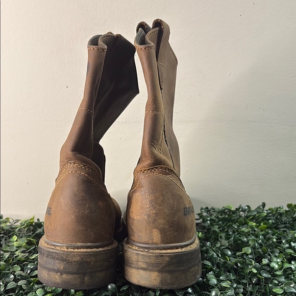 Brazos Men's Brown Leather Boots - Picture 4 of 7